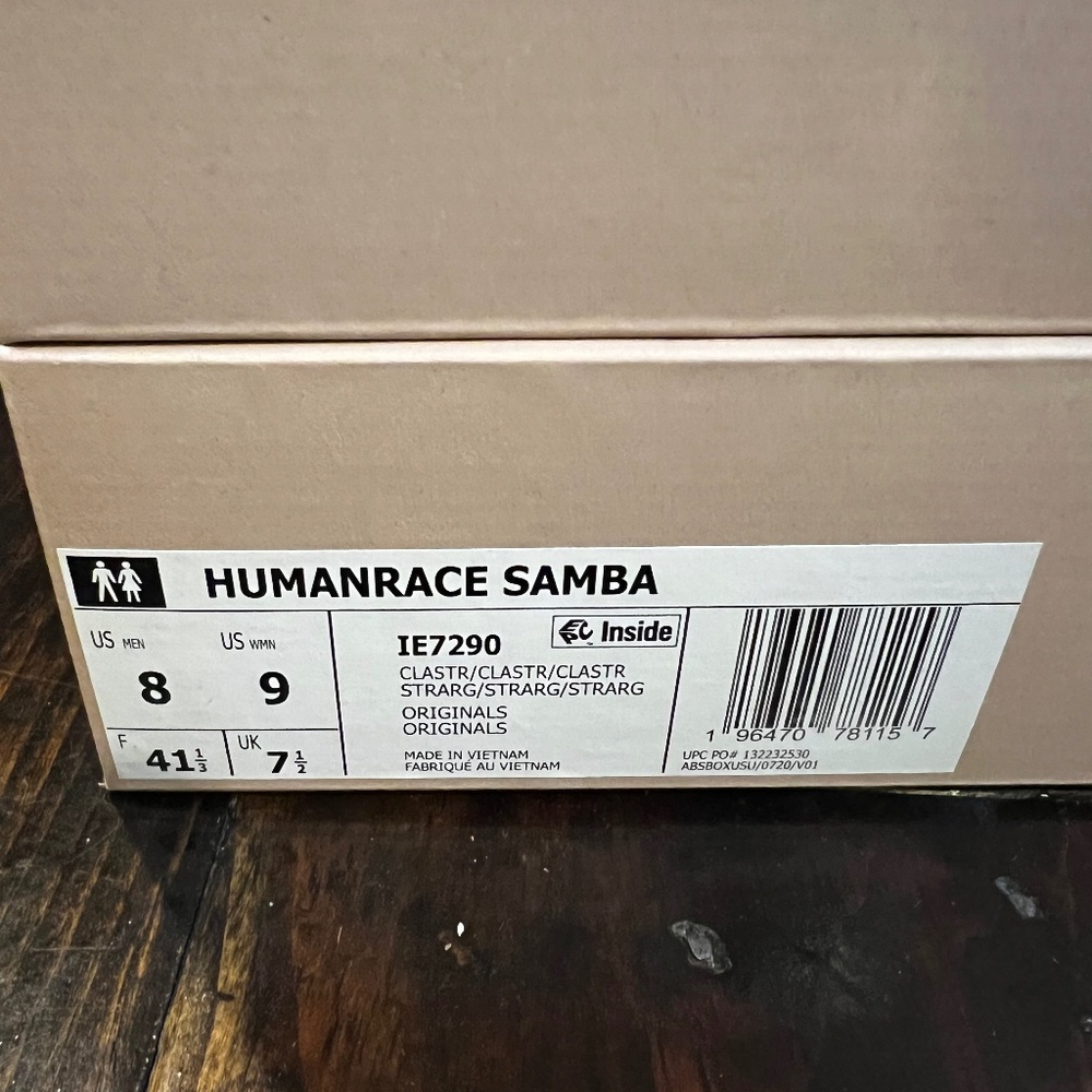 Adidas HUMANRACE SAMBA Sneak Mens Size US 8 women's US 9 Unisex adidas Humanrace - Picture 3 of 9